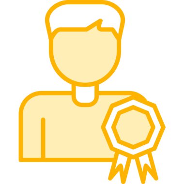 En İyi Çalışan simgesi vektör illüstrasyonu 