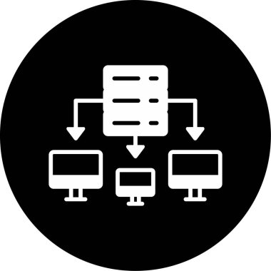 Küme hesaplama simgesi, vektör illüstrasyonu basit tasarım
