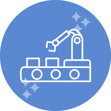 Otomasyon web simgesi, vektör illüstrasyonu