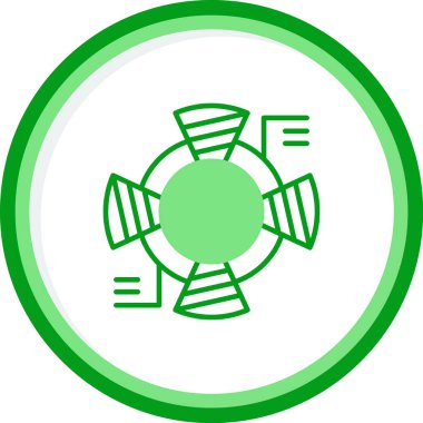 Donut Çizelgesi simgesinin vektör çizimi 