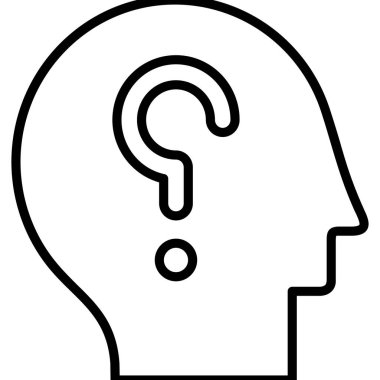 düşünce simgesi, modern vektör illüstrasyon tasarımı 