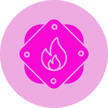 ateş Ağı simgesi basit illüstrasyon 