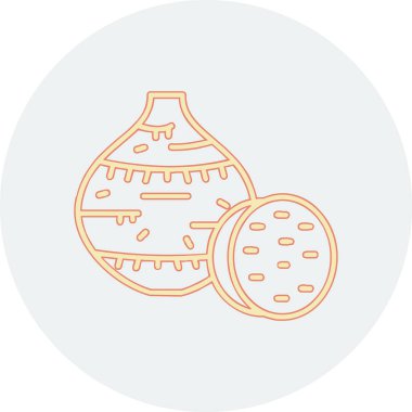 Taro kök simgesi, vektör illüstrasyonu basit tasarım