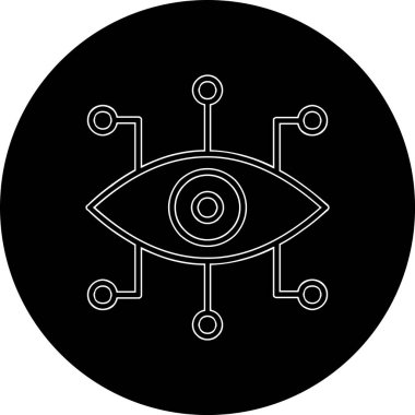 Siber göz. Web simgesi basit illüstrasyon