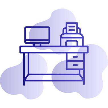 işyeri web simgesi vektör illüstrasyonu