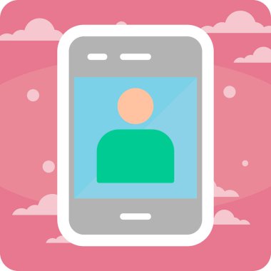 Mobil Kullanıcı simgesinin vektör çizimi