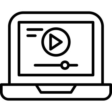 video. Web simgesi basit illüstrasyon 