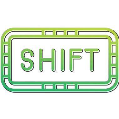 Vardiya düğmesi. Web simgesi basit illüstrasyon