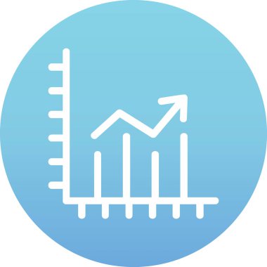 Büyüme grafiği Web simgesi basit illüstrasyon