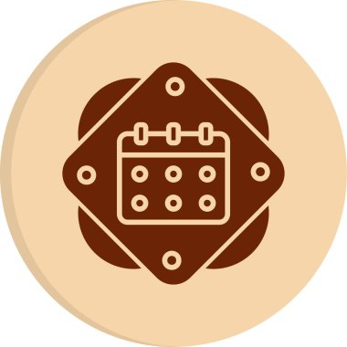 Takvim simgesi, vektör illüstrasyonu basit tasarım