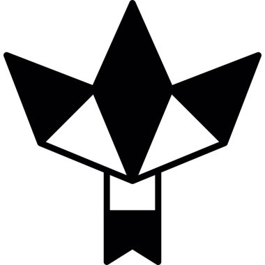 Geometrik yapraklar. Web simgesi basit illüstrasyon