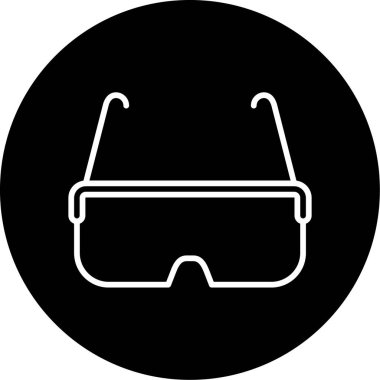 Gözlük. Web simgesi basit illüstrasyon 