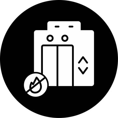 Asansör web simgesi, vektör illüstrasyonu