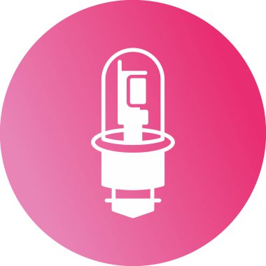 Sodyum buhar ampul simgesi, vektör illüstrasyonu  