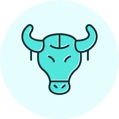 Boğa Kafatası ikon vektör çizimi