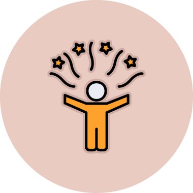 Mutlu çocuk ikonu, vektör stili tasarım. Kutlama