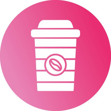 Kahve Kupası web simgesi, vektör çizim 