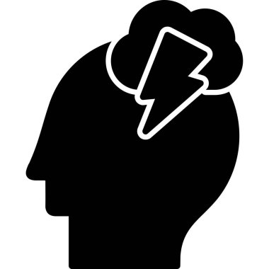 Stres simgesi, vektör illüstrasyonuna sahip kişi