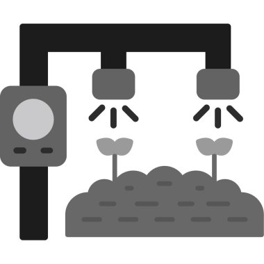 Otomatik sulama. Web simgesi vektör illüstrasyonu
