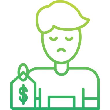 Çocuk kaçakçılığı. Web simgesi vektör illüstrasyonu