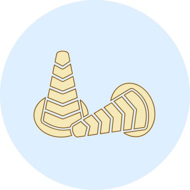 Trafik Konileri web simgesi, vektör illüstrasyonu