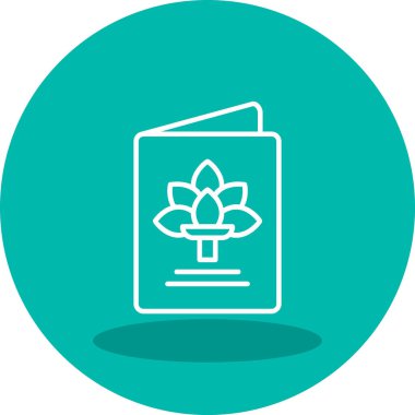 Tebrik kartı simgesi vektör illüstrasyonu