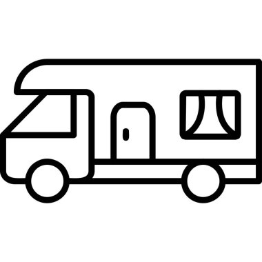 Karavan Simgesi Basit Vektör İllüstrasyonu