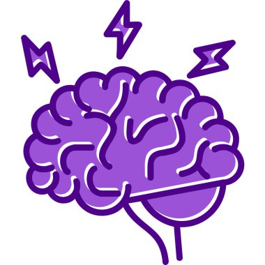 Beyin fırtınası web simgesi, vektör illüstrasyonu 