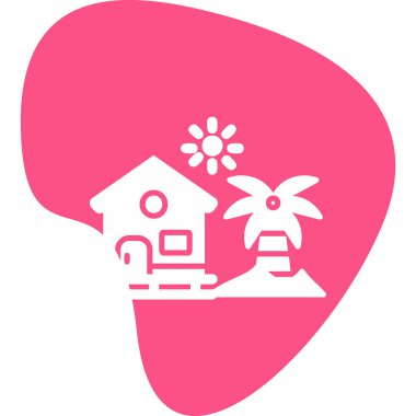 Plaj simge vektör çizim 