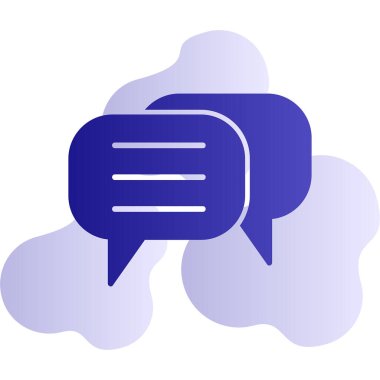 Sohbet simgesi vektör illüstrasyonu 