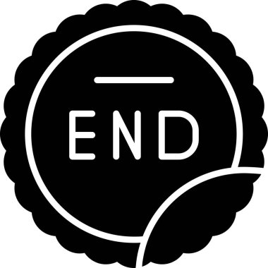 Bitiş web simgesi, vektör illüstrasyonu