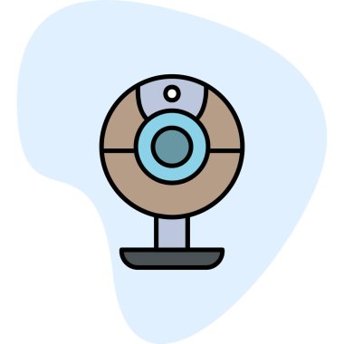 Web kamera simge vektör çizim