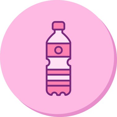 Su şişesi. Web simgesi basit illüstrasyon