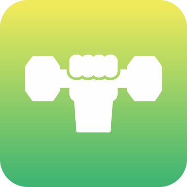 Dumbbell simgesi ile El 'in vektör illüstrasyonu 