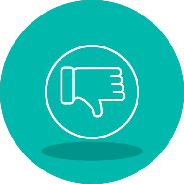 Hoşlanılmayan bir simgenin vektör illüstrasyonu 