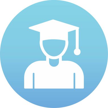 Öğrenci. Web simgesi basit illüstrasyon 