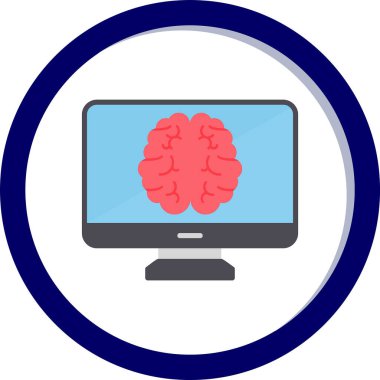 bilgisayar ekranı simgesi, vektör illüstrasyonu basit tasarım