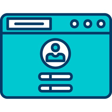 Günlük Kaydı Web simgesi, vektör illüstrasyonu