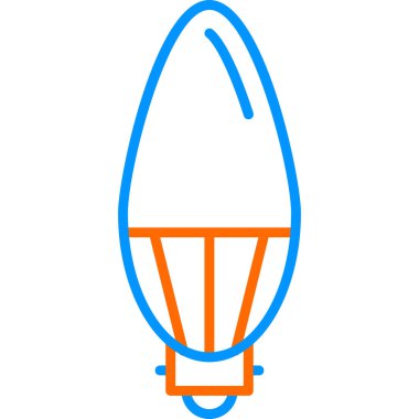 Ampul simgesi, basit vektör illüstrasyonu 