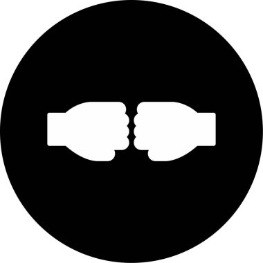 Eller simgesi, web basit illüstrasyon, saygı kavramı