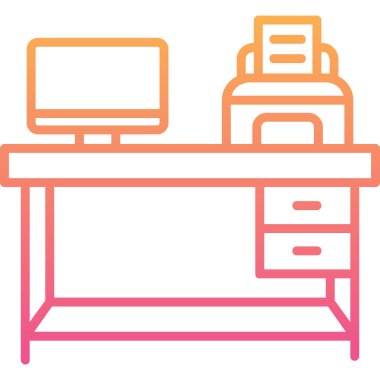 işyeri web simgesi vektör illüstrasyonu