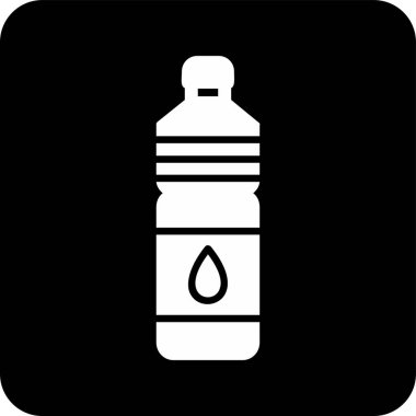 Su şişesi. Web simgesi basit illüstrasyon