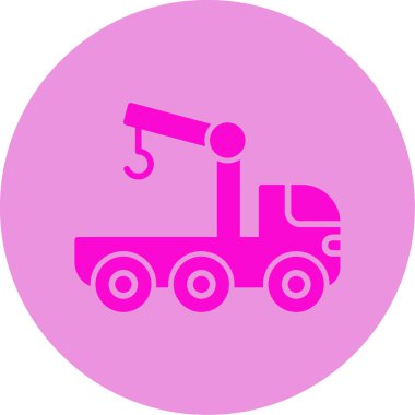 kamyon simgesi, vektör illüstrasyonu basit tasarım