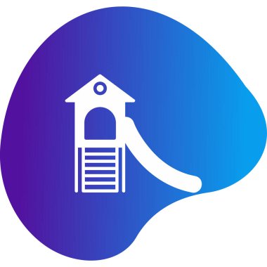 Oyun parkı. Web simgesi basit illüstrasyon