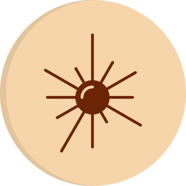 Güneş. Web simgesi basit illüstrasyon 