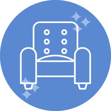 Kol Koltuğu Web simgesi basit illüstrasyon