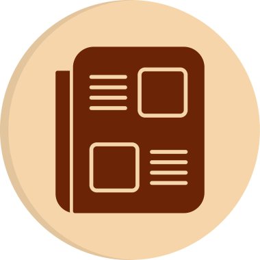 Bir gazete simgesinin vektör illüstrasyonu