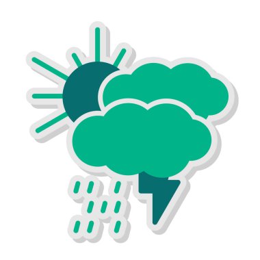 Storm Web simgesi, vektör illüstrasyonu 