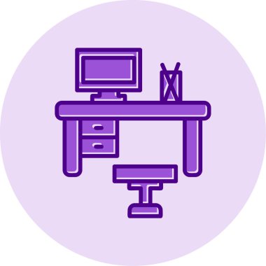 işyeri web simgesi vektör illüstrasyonu