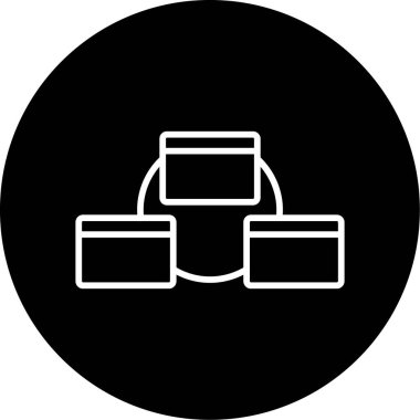 organizasyon yapı simgesi, vektör illüstrasyon basit tasarım